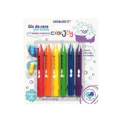 GIZ CERA 6 CORES COLOR JOY RETRATIL PARA BANHO LEO&LEO