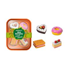 BORRACHA LEO&LEO MINI FOOD TRENDS COM 4 MARMITINHA