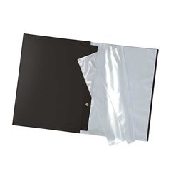 PASTA CATALOGO 10 ENVELOPES DAC PP A4 COM VISOR PRETA 4 COLCHETES