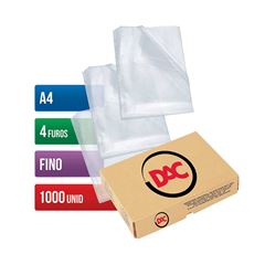 ENVELOPE PLASTICO 0.05 4 FUROS A4 DAC