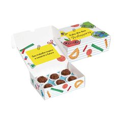 CAIXA DIVERTIDA PARA 4 BRIGADEIROS CROMUS DIA DOS PROFESSORES