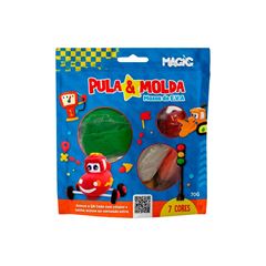 BRINQUEDO MASSA PULA MOLDA 07 CORES 70G CARROS