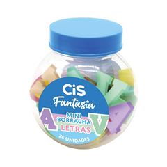 BORRACHA CIS PLASTICA FANTASIA MINI ALFABETO COM 26