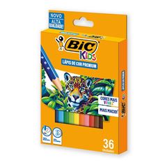 LAPIS 36 CORES BIC KIDS SEXTAVADO DE MADEIRA