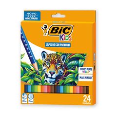 LAPIS 24 CORES BIC KIDS SEXTAVADO DE MADEIRA