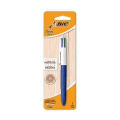 CANETA ESFEROGRAFICA BIC 4 CORES SM ESTILO MADEIRA CORPO SORTIDO