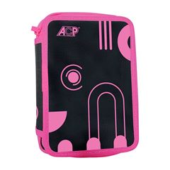 ESTOJO ESCOLAR ACP TRIPLO BOX PRETO/PINK