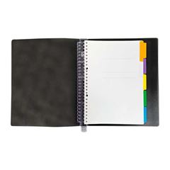 CADERNO CAPA POLIPROPILENO 01X1 80 FOLHAS REPOSICIONAVEL ACP FUME