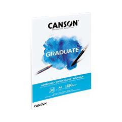 BLOCO GRADUATE AQUARELA A4 250G CANSON 20 FOLHAS