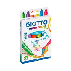 CANETA HIDROGRAFICA GIOTTO 06 CORES TURBO GIANT FLUO