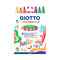 CANETA HIDROGRAFICA GIOTTO 08 CORES TURBO MAXI FLUO