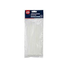 ABRACADEIRA NYLON 2,5X100MM BRANCA COM 100 YINS