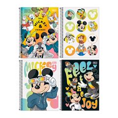 CADERNO 01X1 ESPIRAL CAPA DURA 80 FOLHAS MICKEY REAL LIFE 25 TILIBRA