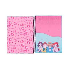 CADERNO 01X1 ESPIRAL CAPA DURA 80 FOLHAS PRINCESAS MANGA 25 TILIBRA