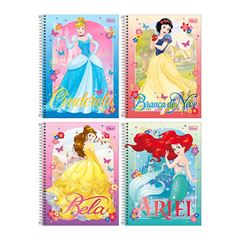 CADERNO 01X1 ESPIRAL CAPA DURA 80 FOLHAS PRINCESAS FIT 25 TILIBRA