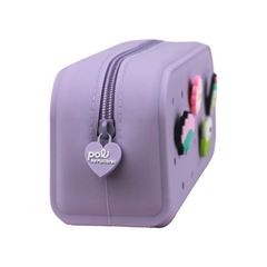 ESTOJO ESCOLAR POLIBRAS SILICONE CHARM LILAS PASTEL