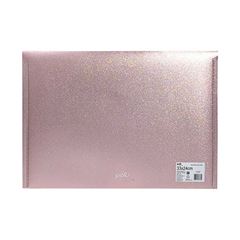 ENVELOPE PLASTICO PP BOTAO PRESSAO A4 POLIBRAS POLIBRAS GLITER ROSE