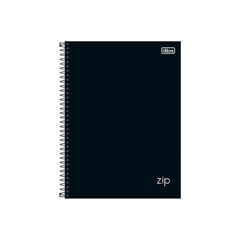 CADERNO 1/4 ESPIRAL 80 FOLHAS CAPA DURA ZIP PRETO TILIBRA