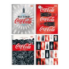 CADERNO ESPIRAL 80 FOLHAS CAPA DURA CARTOGRAFIA COCA COLA 25 TILIBRA