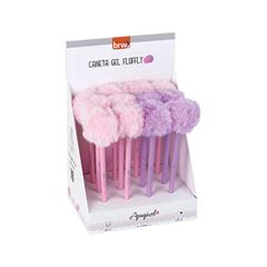 CANETA GEL BRW APAGAVEL 0.7MM POMPOM SORTIDA