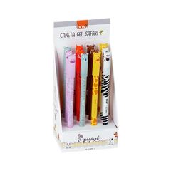 CANETA GEL BRW APAGAVEL 0.7MM SAFARI SORTIDA