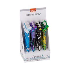 CANETA GEL BRW APAGAVEL 0.7MM SKATE SORTIDA