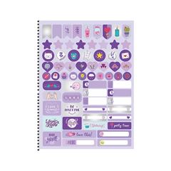 CADERNO CAPA DURA ESPIRAL 01X1 80 FOLHAS LAVENDER 25 ANIMATIVA