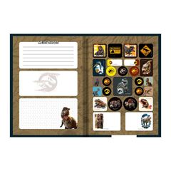 CADERNO 1/4 BROCHURA CAPA DURA 80 FOLHAS JURASSIC 25 ANIMATIVA