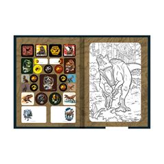 CADERNO 1/4 BROCHURA CAPA DURA 80 FOLHAS JURASSIC 25 ANIMATIVA