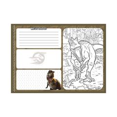 CADERNO CARTOGRAFIA CAPA DURA ESPIRAL 60 FOLHAS GRANDE JURASSIC 25 ANIMATIVA