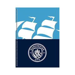 CADERNO CAPA DURA ESPIRAL 10X1 160 FOLHAS MAN CITY 25 ANIMATIVA