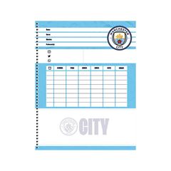 CADERNO CAPA DURA ESPIRAL 10X1 160 FOLHAS MAN CITY 25 ANIMATIVA