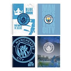 CADERNO CAPA DURA ESPIRAL 10X1 160 FOLHAS MAN CITY 25 ANIMATIVA