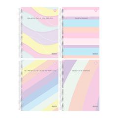 CADERNO CAPA DURA ESPIRAL 01X1 80 FOLHAS CRISTALES 25 ANIMATIVA