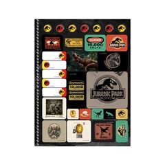 CADERNO CAPA DURA ESPIRAL 01X1 80 FOLHAS JURASSIC 25 ANIMATIVA