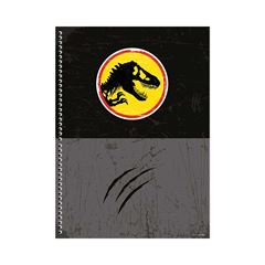 CADERNO CAPA DURA ESPIRAL 01X1 80 FOLHAS JURASSIC 25 ANIMATIVA