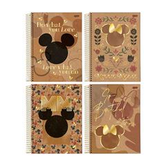 CADERNO 01X1 ESPIRAL 80 FOLHAS CAPA DURA KRAFT MICKEY MINNIE 25 JANDAIA