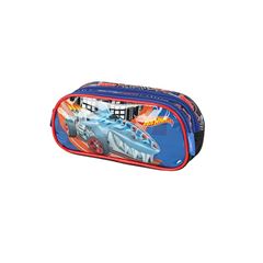 ESTOJO ESCOLAR LUXCEL DUPLO HOT WHEELS AZUL EI41514HW