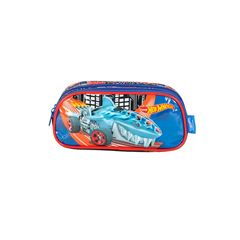 ESTOJO ESCOLAR LUXCEL DUPLO HOT WHEELS AZUL EI41514HW