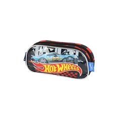 ESTOJO ESCOLAR LUXCEL DUPLO HOT WHEELS PRETO EI41514HW