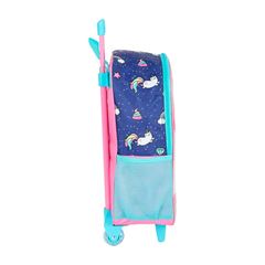 MOCHILA RODA LUXCEL INFANTIL + LANCHEIRA CINDY AZUL