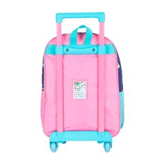 MOCHILA RODA LUXCEL INFANTIL + LANCHEIRA CINDY AZUL