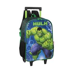 MOCHILA RODA LUXCEL INFANTIL + LANCHEIRA AVENGERS VERDE