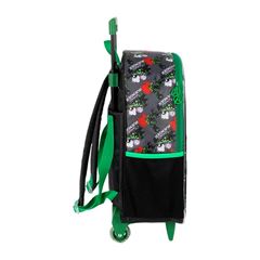 MOCHILA RODA LUXCEL INFANTIL + LANCHEIRA AVENGERS VERDE CLARO