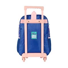 MOCHILA RODA LUXCEL INFANTIL + LANCHEIRA STITCH AZUL