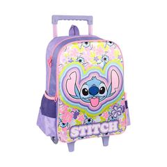 MOCHILA RODA LUXCEL INFANTIL + LANCHEIRA STITCH VERDE