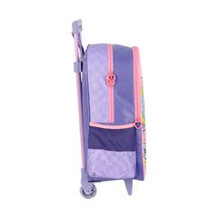 MOCHILA RODA LUXCEL INFANTIL + LANCHEIRA STITCH VERDE