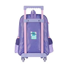 MOCHILA RODA LUXCEL INFANTIL + LANCHEIRA STITCH VERDE