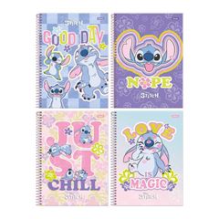 CADERNO CAPA DURA ESPIRAL 01X1 80 FOLHAS STITCH 25 FORONI