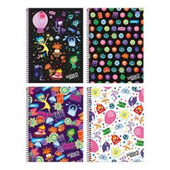 CADERNO CAPA DURA ESPIRAL 10X1 160 FOLHAS DIVERTIDAMENTE 2 25 FORONI